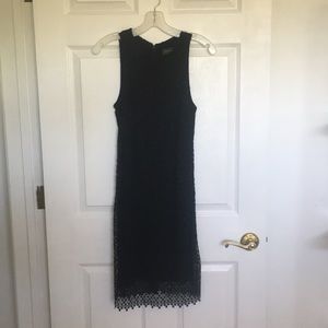 BANANA REPUBLIC MIDI BLACK LACE DRESS